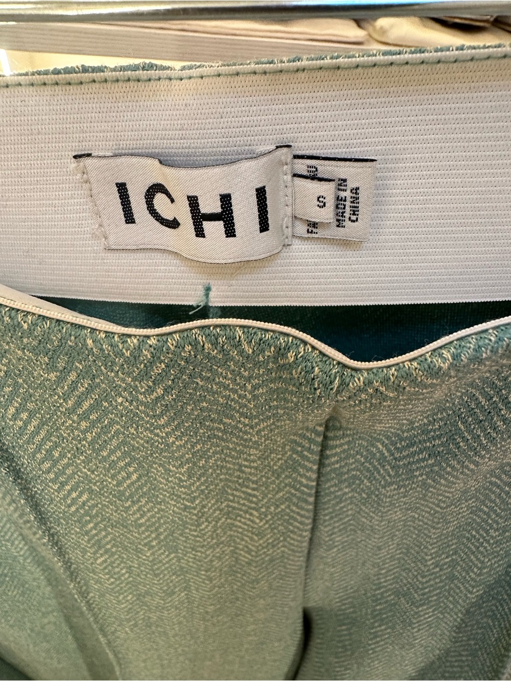 ICHI' Mint Green Stretch Tweed blazer & pant suit